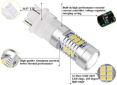 JDM ASTAR izuzetno svijetli PX čipovi 3157 4057 4157 3156 Bijele LED žarulje za sigurnosne kopija obrnute svjetla