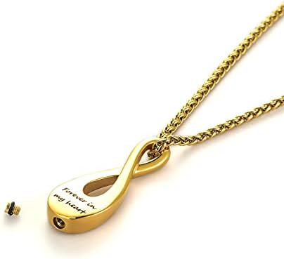 Ysahan Infinity Love Cremation nakit za držač pepela beskonačno 8 URN Ogrlica Memorijal privjesak za žene za žene