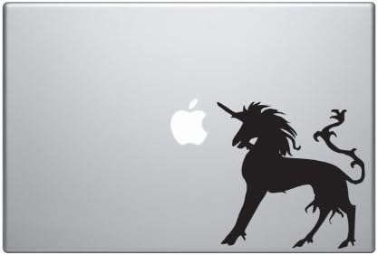 Mitsko stvorenje - jednorog 1 Europski simbol folklora - 5 Crni vinilni naljepnica naljepnica automobila MacBook Laptop