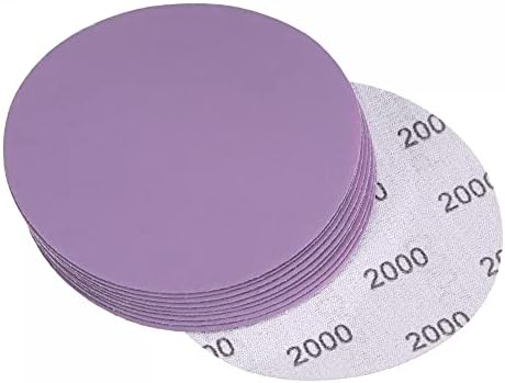 UXCELL 10PCS 4-inčni diskovi ljubičastog brušenja 2000 griz kuka i petlja profesionalni aluminijski oksidni pijesak papir mokro suhi