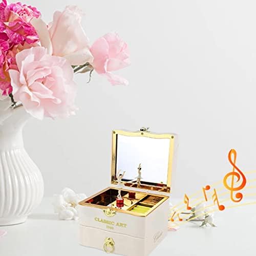 Nirelief glazbeni nakit Box Music Box nakit za pohranu kutija glazbena futrola s poklonom ladice za djevojku
