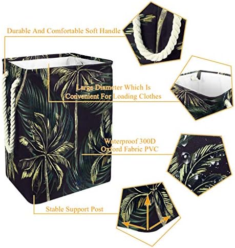 Palme jungle košare za rublje Vodootporni Razvrstavač prljave odjeće sklopiva mekana ručka šarene za dom uklonjivi Nosači