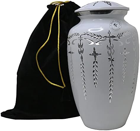 MetLumber kremacija urna za ljudske pepeo odrasli za sprovod, ukop ili kolumbarij - urne za odrasle pepeo - urna za odrasle s baršunom