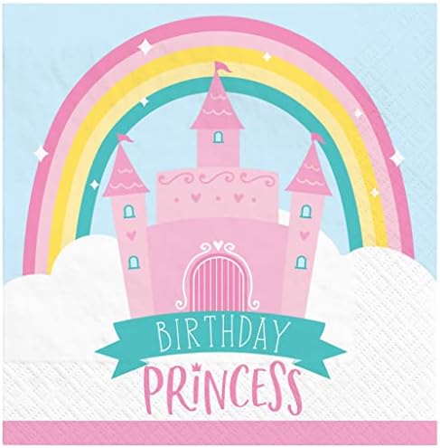Rođendanske salvete u Princess Castleu - 5 Mens 5 | višebojne | 16 kom.