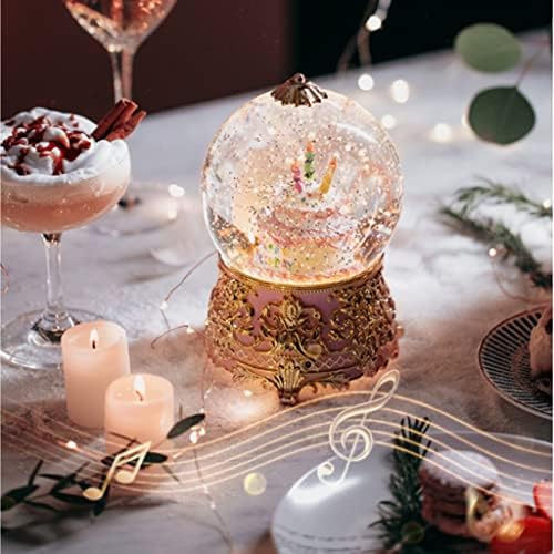 TFIIEXFL Fantasy Snowflake Crystal Ball Music Box Octave Box noćno svjetlo za slanje muške djevojke bestie rođendanski poklon