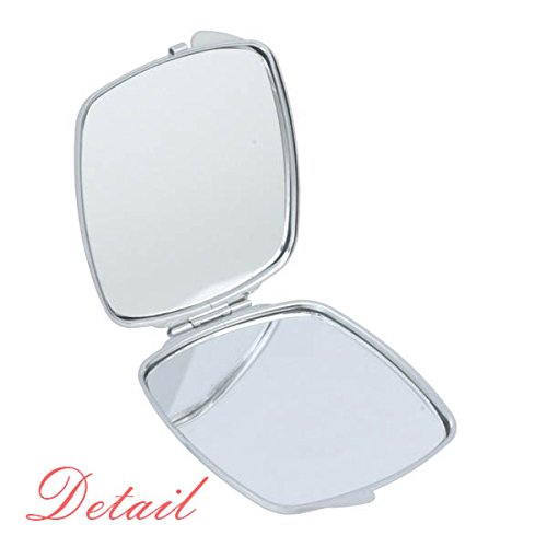 Ružičasto i bijelo ogledalo za Valentinovo prijenosno kompaktno Džepno ogledalo za šminkanje s dvostranim staklom