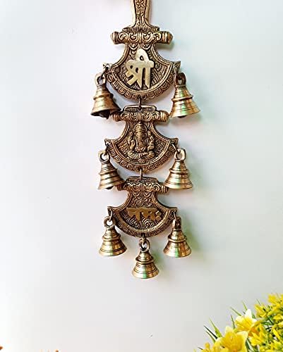 Mohanjodero Elegantni mesing Shubh Labh/Shri Ganesha Namah zid visi s zvonima