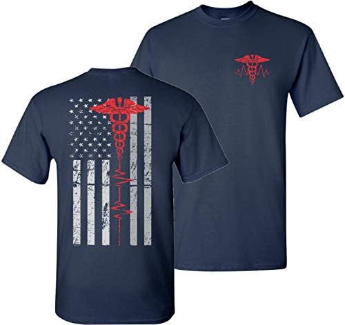 Patriot odjeća medicinska sestra tanka crvena linija unisex majica