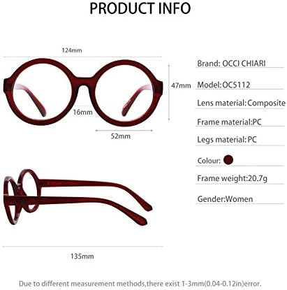 Okrugle naočale za čitanje za žene veličine 1,75 inča 0 1.0 1.25 1.5 1.75 2.0 2.25 2.5 2.75 3.0 3.5