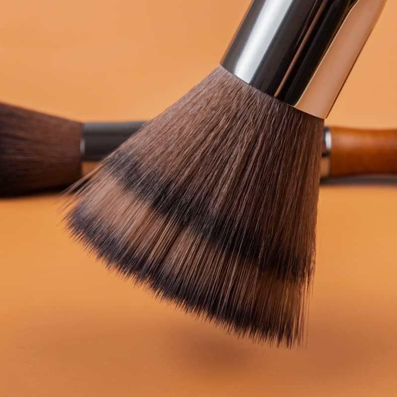 XZJJZ Makeup četkica prijenosna 10pcs kratka ručka četkice za šminkanje set-meka alati za šminku za kosu-lice i olovke za oči
