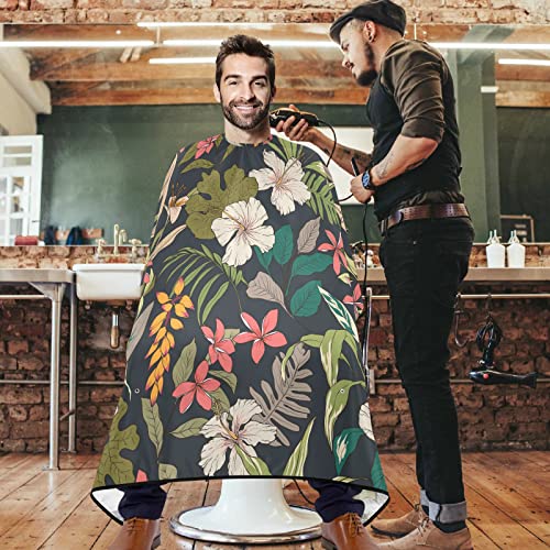 visesunny brijač rta tropski cvjetni list poliestera za rezanje kose salon rta rta pregača anti-statička frizura otporna na vodu brijanje