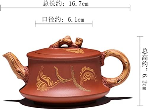 Moderni čajni čajni čajnik 280 ml ljubičasta glina čajnik ručno izrađeni Clear Clement Kasna jesen dvobojna uvijena čaj od čajnih čajnih