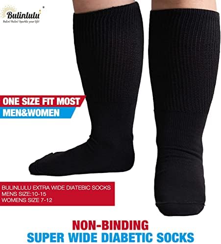 Bulinlulu ekstra široke čarape za natečena stopala- 2 para super široka dijabetička edema čarapa, bariatrijske čarape, čarape za lijevanje,