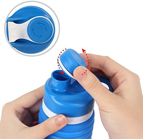 Joyren se srušila sportska boca za vodu: Silikonska boca s bocom BPA, prijenosna boca za vodu za bicikl/teretana/joga/kamp, ​​19oz