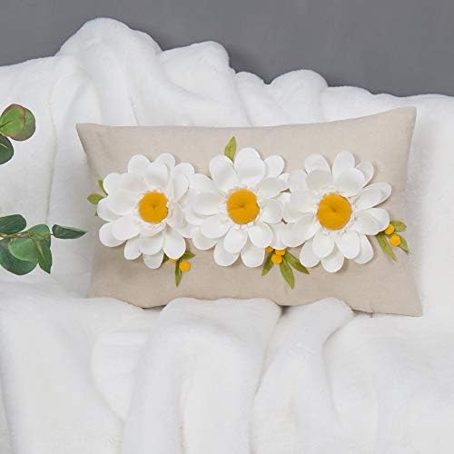 OISEAUVOLER 3D cvijeće za bacanje jastuka pokrivača ukrasni cvjetni jastuk pokrivačice jastuka za kauč kauč kauč dekor home dekor 12x20