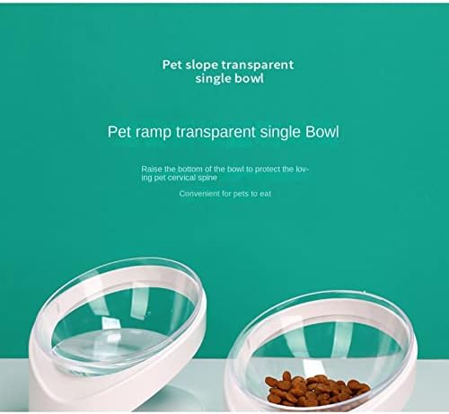 Zdjela za kućne ljubimce jedna zdjela neklizajuća zdjela za mačke dijagonalna zaštita vrata prozirna zdjela za kućne ljubimce s visokim
