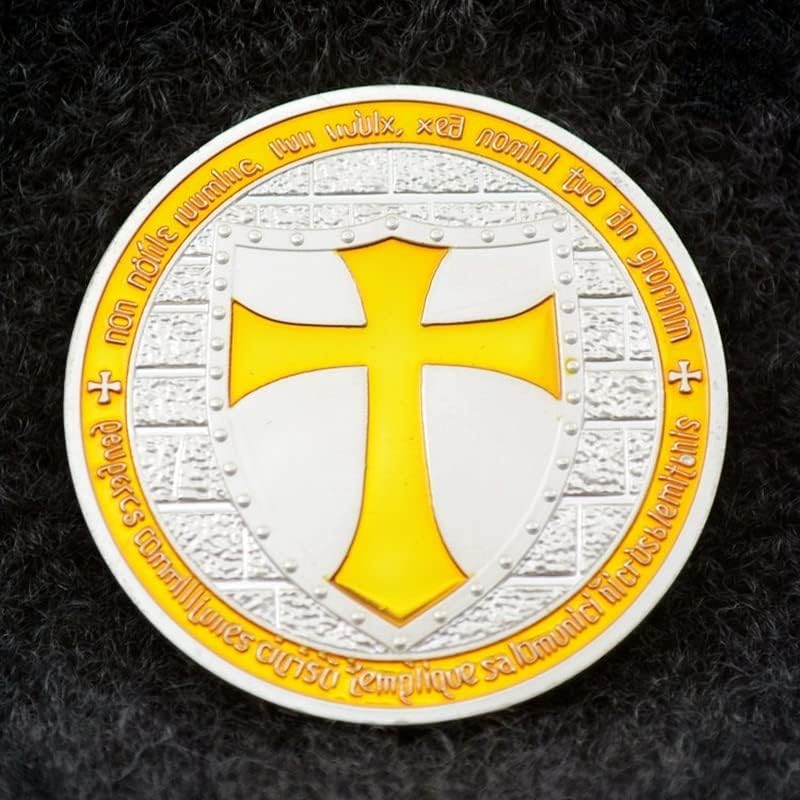 Njemački vitez križ Sveti štit komemorativni kovanik vojnik zlato crni sretni novčić poklon zanata kolekcionarski predmet kuće ukras
