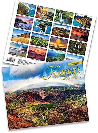 16 -mjesečna trgovina 2023 Kalendar studeni 2022. - veljača 2024. Havaji Kauai Garden