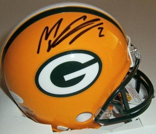 Mini kaciga s autogramom Mason Crosbie i 2 s autogramom u zelenom zaljevu-mini kacige s potpisom NFL-a