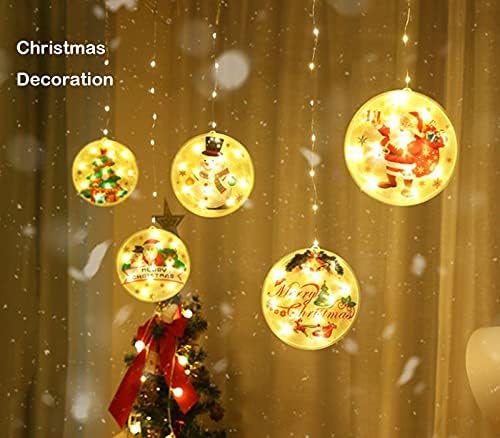 Yoo božićne ukrase String Svjetla USB sučelje božićno ukrasno 11,5ft nizova svjetla 5 božićnih privjeska LED svjetla s kukama za Xmas
