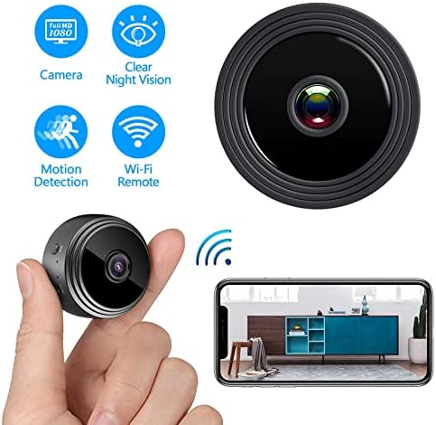 BYIKUN Mini kamera, HD 1080P kamere za sigurnost kuće, skrivena kamera s audio/videozapisom, Smart Wideless Wifi kamera automobila