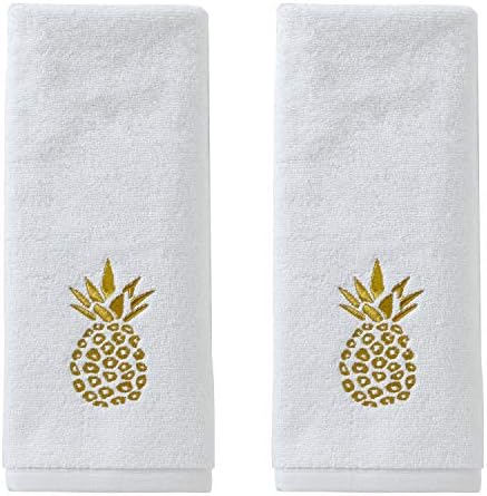 SKL Dom do subote Knight Ltd. pozlaćenog ručnika za ručni ručnik od ananasa, bijeli, mali