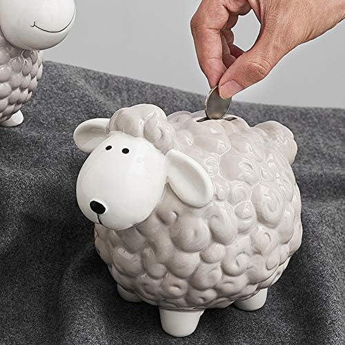Leop Sheep Piggy Bank, dječja kutija za karikaturu s keramikom, ukrasi ukrasa namještaja 1114c
