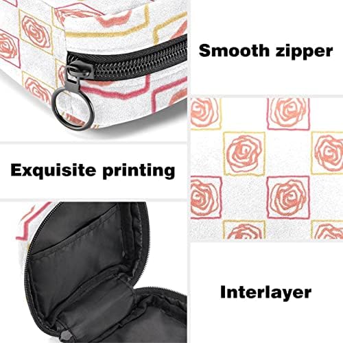Škaljska ploča ruža sanitarna salveta za skladištenje torba prijenosna torba vrećica torba za period menstrualne vrećice s patentnim