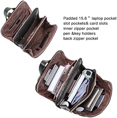 15,6 inča kožni ruksak za laptop Ženski novčanik ruksak za putno računalo radna torba ruksak za fakultet crne fine linije