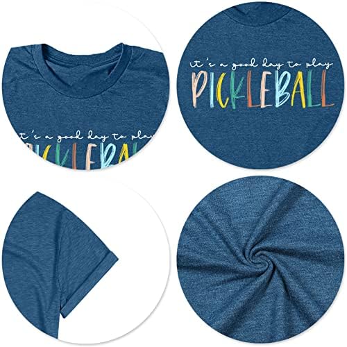 Pickleball Majice, Ženska majica s uzorkom Pickleball, poklon majica za Pickleball igrače, vrhovi kratkih rukava