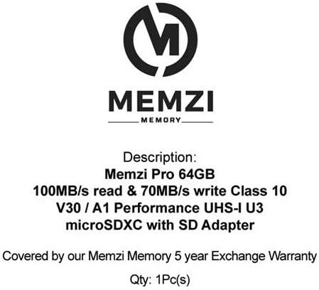 Memorijska kartica MEMZI PRO Micro SDXC kartica kapaciteta 64 GB za mobilne telefone LG V20, Zone 4, Q6, G6+, G6, X Charge, Fiesta