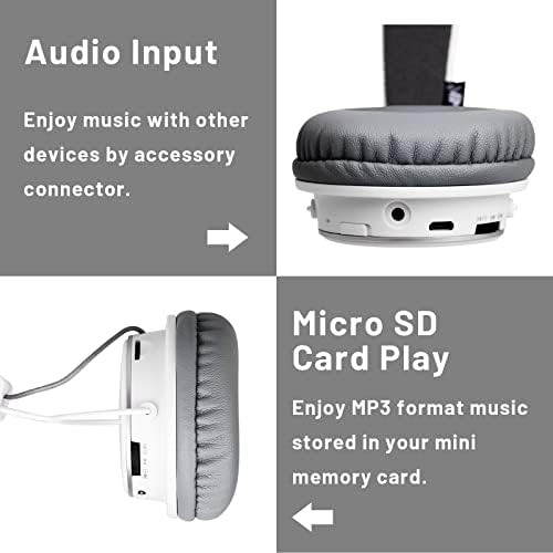 NIA bežične slušalice, višenamjenske sklopive šarene stereo bas Bluetooth slušalice s 3,5 mm jack/mikrofon/MP3 player/FM Radio na ušnim