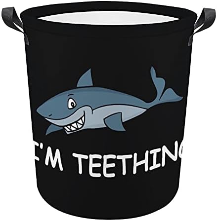 Shark Ja sam zubi za pranje rublja košare za skladištenje košara s jednostavnim ručkama za nošenje za organizator igračaka