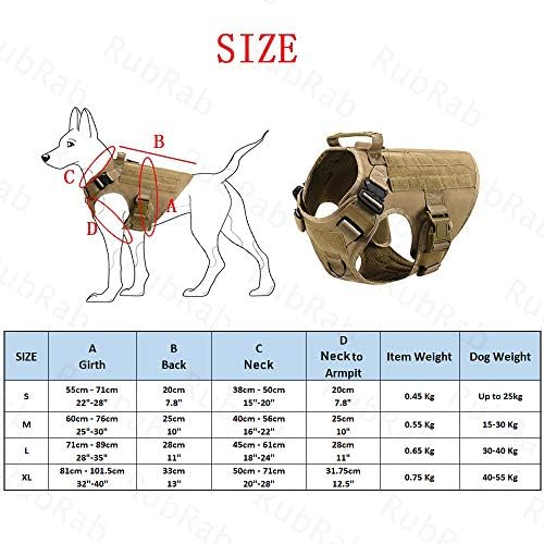 Taktički prsluk za pse s ručkom, vojni prsluk za obuku s metalnim kopčama i umetcima za petlje, besplatni povodac za pse bungee