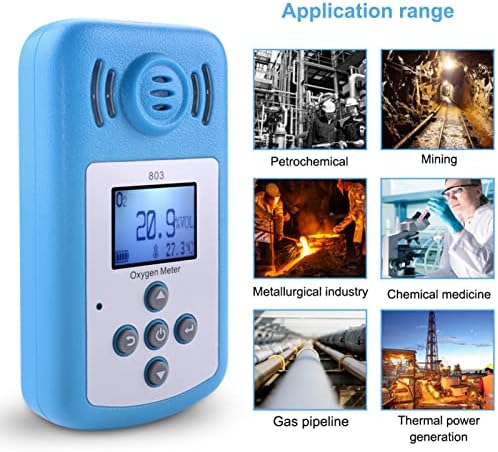 O2 Detektor kisika, prijenosni LCD zaslon detektor sadržaja kisika O2 Tester Analizator koncentracije plina visoke točnosti za industriju