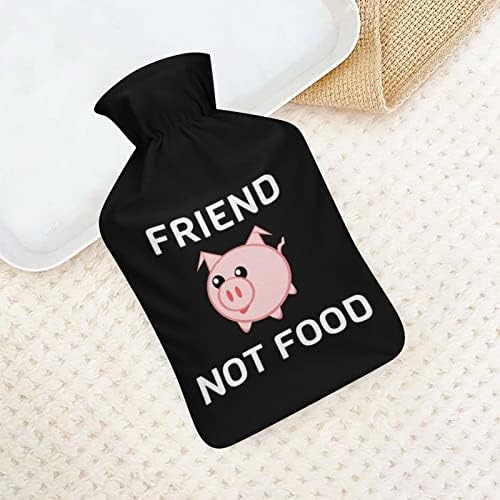 Prijatelj svinja nije hrana veganska plišana vreća s toplom vodom Slatka guma ubrizgavanje vode tople vode boca nogu toplije