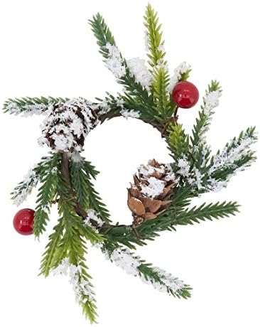 Fennco stilovi ručno izrađeni smrznuti crveni bobični božićni ukrasni prstenovi za salvete, set od 4 - svečani držači za salvete za