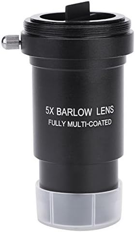 Barlow leća 5x, više obložena 1,25 5x barlow leća M42 nit za teleskope Okula M42 x 0,75 mm T-adaptor, može se pričvrstiti na DSLR ili