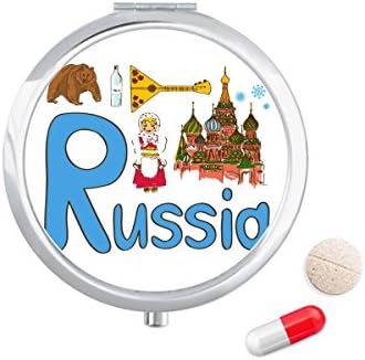 Nacionalni simbol Rusije ikonski uzorak kutija za tablete džepna kutija za pohranu lijekova spremnik za doziranje