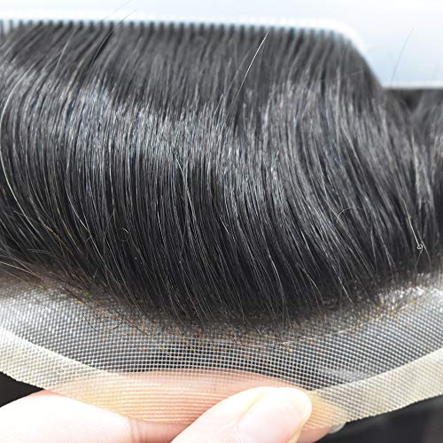 Zavarene čipkaste muške perike za kosu izrađene od finog mono-Poli-a oko sustava za zamjenu kose