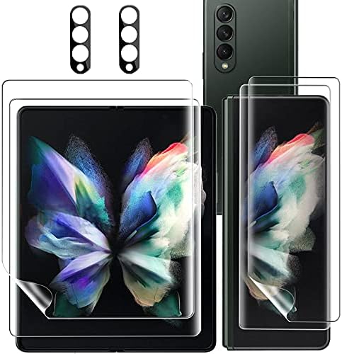 Milomdoi Dizajniran za fleksibilne zaštitne folije za ekran Samsung Galaxy Z Fold 3 5G od TPU, [2 pakiranja sprijeda i 2 kutije iznutra]