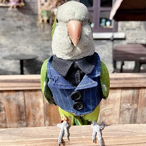Odjeća za ptice-ručno izrađeni pamučni smoking, poslovno svečano odijelo, letačko odijelo za papige, Afrička siva papiga, Kakadu, odijelo