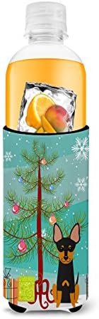 Treasures Caroline BB4234muk Sretan božićno drvce Engleska igračka terijer Ultra Hugger za tanke limenke, može hladiti rukav zagrljaj