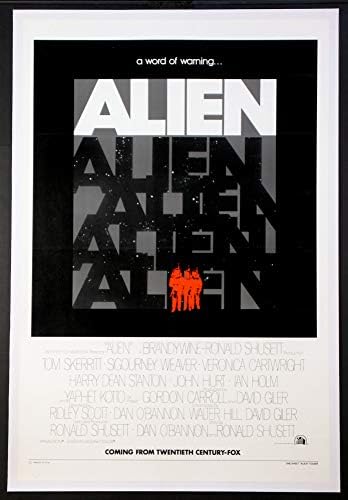 Alien Sigourney Weaver Ridley Scott Sci-Fi 1979 Original Advance One Sheet 27x41 Filmski poster poster poster