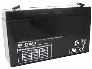 6 Volt 12 Amp Olovna kiselina za hitnu laganu bateriju