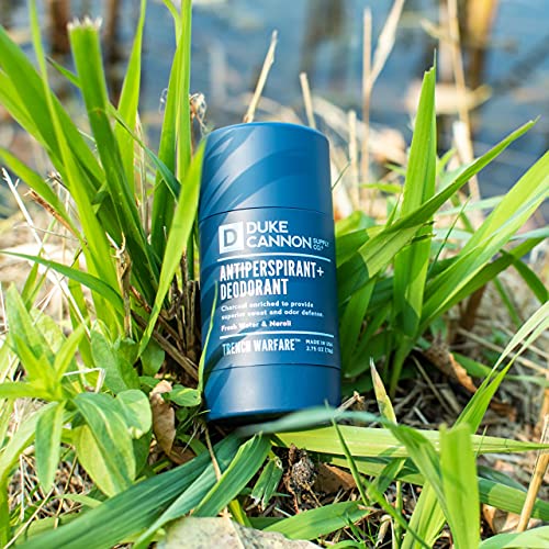 Duke Cannon Supply Co. Trench Warfare Antiperspirant & Deodorant - Maksimalna snaga za zaštitu znoja i mirisa - Slatka voda i neroli,