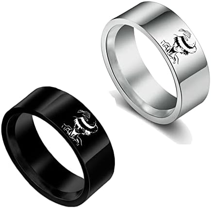 2 kom/set. Uniseks jednodijelna roba bend prsten Luffi portretni tisak od nehrđajućeg čelika muški prstenovi za djevojke, 2 boje
