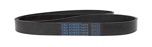 D&D PowerDrive 163J2 Poly V remen, 2 pojasa, guma