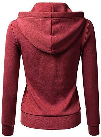 Suncoot Clearance Sale Women lagane tanke zip-up dugih rukava s puloverom jakna za pulover za dame s plus veličinom