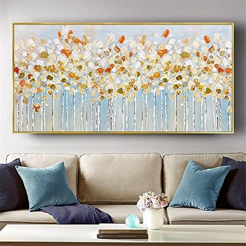 Wunm Studio CE Šarene cvjetne viseće slike Ručno oslikana Abstraktno slikanje ulja na platnu zidne umjetničke slike za kauč za dnevnu
